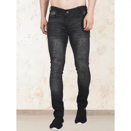 LINARIA Men Classic Slim Fit Mildly Distressed Light Fade Jeans-picture-30