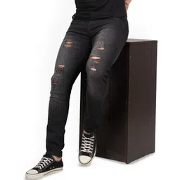 LINARIA Men Classic Slim Fit Mildly Distressed Light Fade Jeans-picture-18