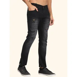 LINARIA Men Classic Slim Fit Mildly Distressed Light Fade Jeans-picture-20