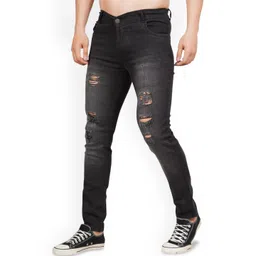 LINARIA Men Classic Slim Fit Mildly Distressed Light Fade Jeans-picture-25