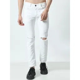 LINARIA Men Classic Slim Fit Slash Knee Jeans-picture-12