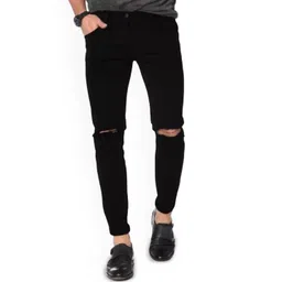 LINARIA Men Classic Slim Fit Slash Knee Jeans-picture-20