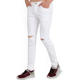 LINARIA Men Cotton Classic Low-Rise Slash Knee Slim Fit Jeans-picture-11