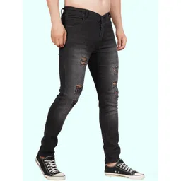 LINARIA Men Cotton Low-Rise Light Fade Highly Distressed Classic Slim Fit Jeans-picture-20