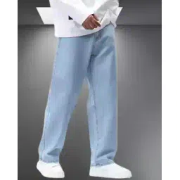linaria Men Lightly Washed Baggy Jeans-picture-23