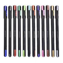Linc Pentonic 0.6 mm Assorted Ink Gel Pen with Hard Box Case (Pack of 12 Pcs)-picture-14