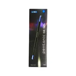 Linc Pentonic 0.6 mm Blue Ink Gel Pen with Hard Box Case (Pack of 10 Pcs)-picture-16