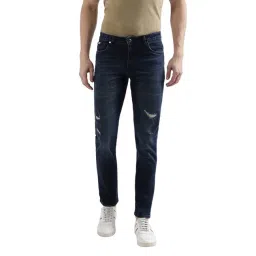 Lindbergh Blue Slim Fit Distressed Jeans-picture-15