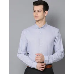 LINDBERGH Men Blue Slim Fit Solid Formal Shirt-picture-23