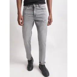 LINDBERGH Men Tapered Fit Low Distress Heavy Fade Cotton Jeans-picture-30