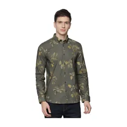 Lindbergh Olive Printed Full Sleeves Shirt-picture-10