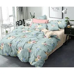 Linemates™ Soft Glace Cotton Single Size Duvet Cover II Razai Cover II Quilt Cover for Single Bed Size with Zipper (Dohars) 60x90 inch- Multicolor-image-11