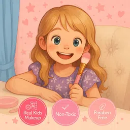 linivya Kids Real Makeup Kit for Girls & Teens with Unicorn Pink Bag - Safe & Non-Toxic image 4