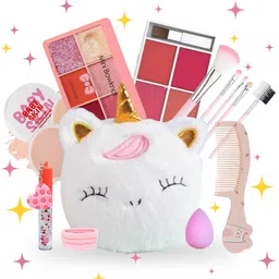 linivya Kids Real Makeup Kit for Girls & Teens | 18-Piece Washable Set For Girls-picture-15