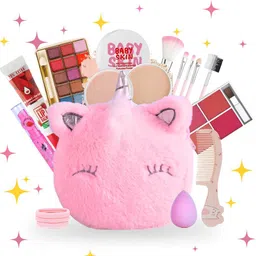 linivya Kids Real Makeup Kit for Teens, Pre-teens & Girls with Unicorn Fur Bag - Safe-picture-14