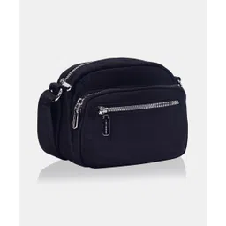 lino perros Black Men & Women Sling Bag Women's Black Crossbody Bag image 4