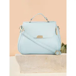 Lino Perros Blue Solid Satchel-picture-22