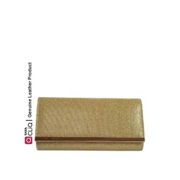 Lino Perros Golden Leather Clutch image 1