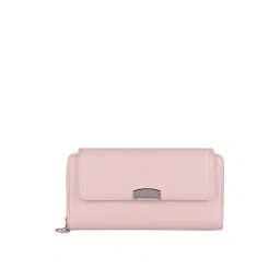 Lino Perros Light Pink Solid Bi-Fold Wallet for Women-picture-16