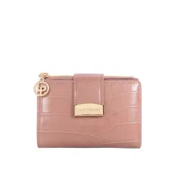 Lino Perros Pink Solid Bi-Fold Wallet for Women-picture-13