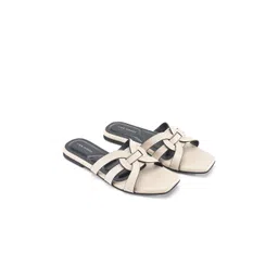 Lino Perros Self Design Open Toe Flats-picture-12