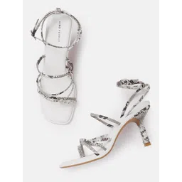 Lino Perros Snakeskin Print Strappy Slim Heels-picture-46