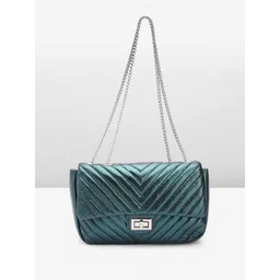 Lino Perros Textured Quilted Detail Structured Sling Bag with Sheen Effect-picture-27