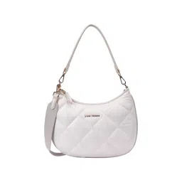 Lino Perros WhiteTextured Medium Shoulder Handbag-picture-27