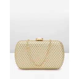 Lino Perros Women Embellished Box Clutch with Glittery Effect-picture-36