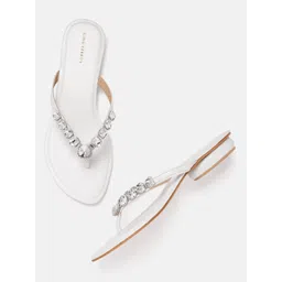 Lino Perros Women Embellished Open Toe Flats-picture-19