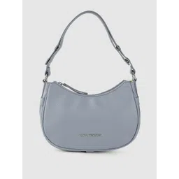 Lino Perros Women Grey Solid Structured Baguette Bag-picture-19
