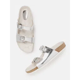 Lino Perros Women Open Toe Flats with Buckle Detail-picture-29