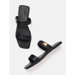 Lino Perros Women Open Toe Flats with Buckle Detail-picture-31