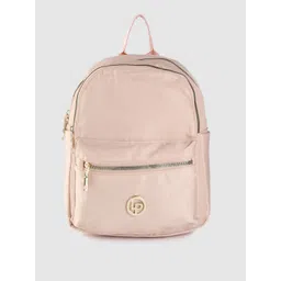 Lino Perros Women Peach-Coloured Solid Laptop Backpack-picture-26