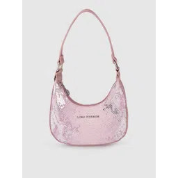 Lino Perros Women Pink Animal Printed PU Structured Shoulder Bag image 2