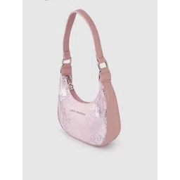 Lino Perros Women Pink Animal Printed PU Structured Shoulder Bag image 3