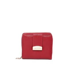 Lino Perros Women Red Textured Two Fold Wallet-picture-23