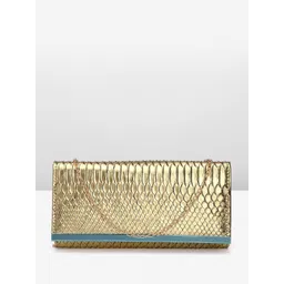 Lino Perros Women Snake Skin Textured Foldover Clutch-picture-36
