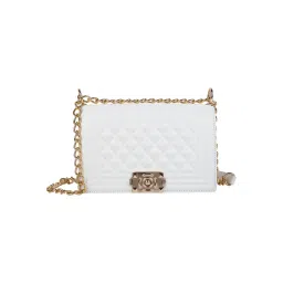 Lino Perros Womens White Quilted Hand Bag-picture-12