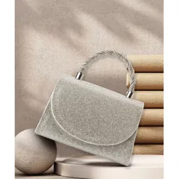 lino perros Party Silver Clutch image 1