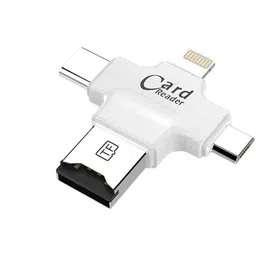 LipiWorld 4in1 OTG Card Reader Lightning Type C Micro USB USB Card Reader 4in1 OTG Card Reader Lightning Type C Micro USB USB Card Reader Like Iflash Idisk for Micro USB,SDHC Lightning Flash Drive (White) Card Reader-picture-22