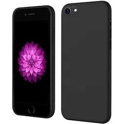 LIRAMARK Silicone Soft Back Cover Case for Apple iPhone SE 2020/2022 / iPhone 7 / iPhone 8 (Silicone Black)-picture-37