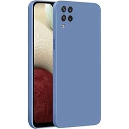 LIRAMARK Silicone Soft Back Cover Case for Samsung Galaxy A12 / M12 / F12 (Blue)-picture-24