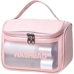 LISHER Cosmetic Organizer Bag Makeup Pouch for Women Travel Toiletry Bag for Cosmetics Brushes Accessories Waterproof Zippered Cosmetic Bag Portable Carry Pouch (Pink), 13.5 Cm-picture-25