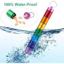 lishonn 07 Aluminum Alloy Medicine Organizer Box Tablets Container Case Waterproof 01 Pcs Pill Box image 5