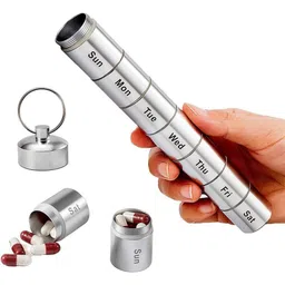 lishonn 07 Aluminum Alloy Medicine Organizer Box Tablets Container Case Waterproof 01 Pcs Pill Box-picture-10