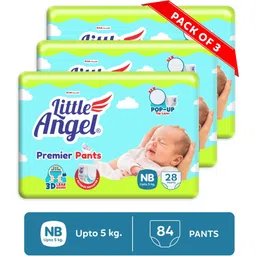 little angel Premier Baby Diaper Pants (3 x28 Pcs) - New Born-picture-28