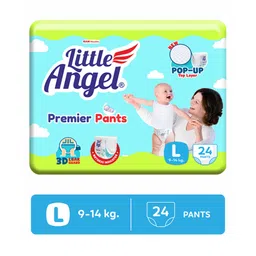 Little Angel Premier Pants Baby Diapers Combo With Wetness Indicator Large - 24 Pieces-picture-13