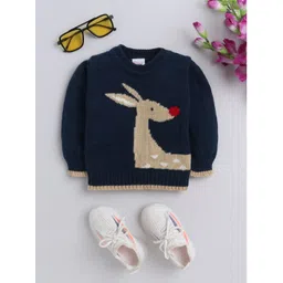 Little Angels Boys Animal Printed Woollen Pullover-picture-15