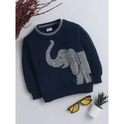 Little Angels Boys Animal Printed Woollen Pullover-picture-35